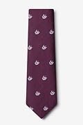 Ships Ahoy Burgundy Extra Long Tie Photo (1)