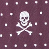 Burgundy Microfiber Skull and Polka Dot