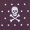 Burgundy Microfiber Skull and Polka Dot