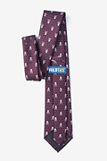 Skull and Polka Dot Burgundy Tie Photo (1)