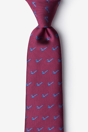 _Tobacco Pipes Burgundy Tie_