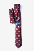 Vintage Cameras Burgundy Skinny Tie Photo (1)