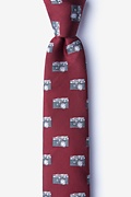 Vintage Cameras Burgundy Skinny Tie Photo (0)