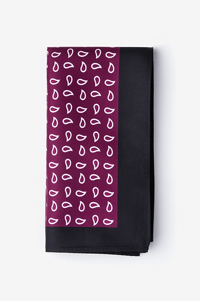 Burgundy Polyester Neil Pocket Square