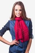 Rockstar Stud Burgundy Scarf Photo (2)