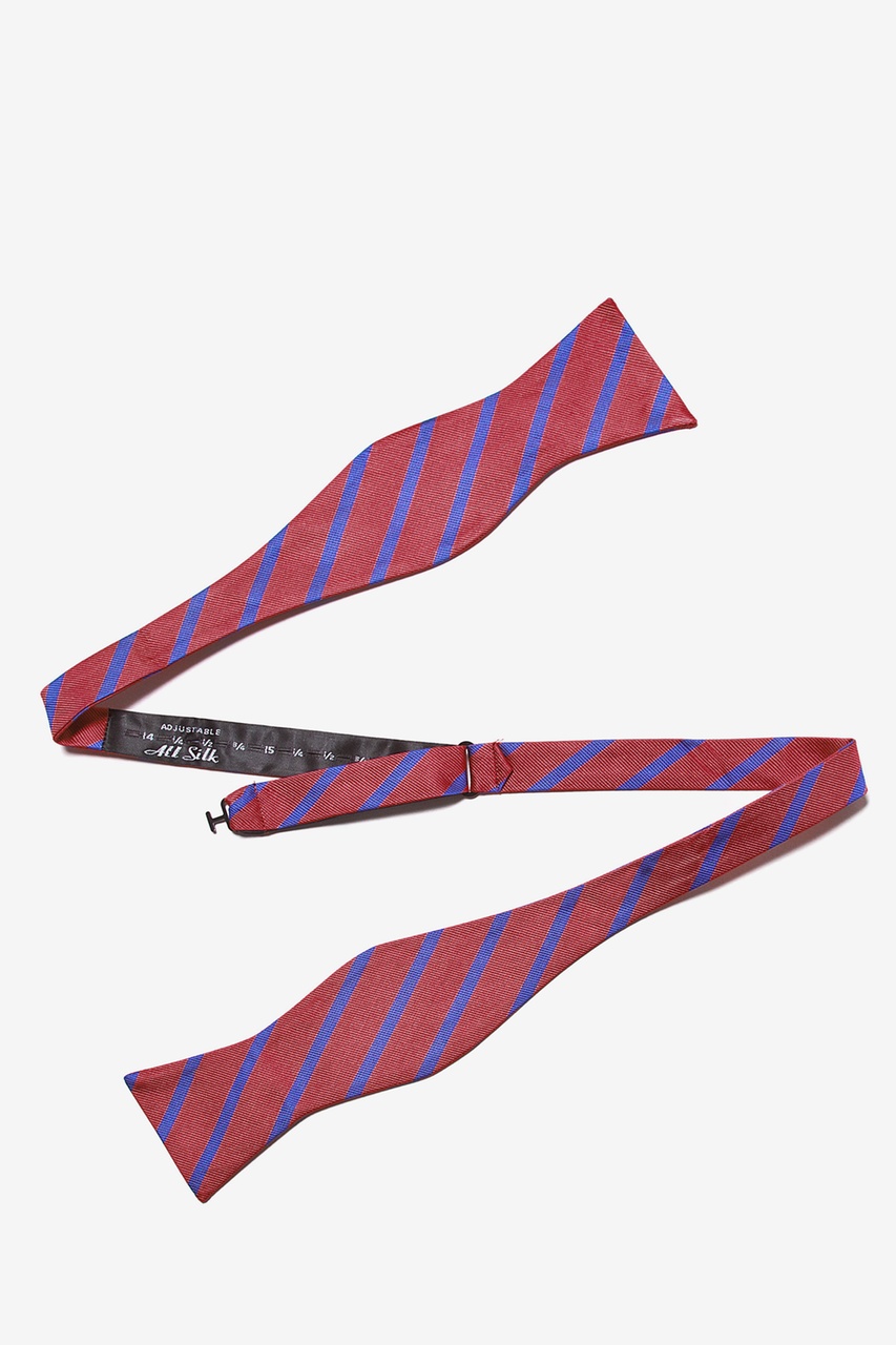 Balboa Red Stripe Self Tie Bow Tie Photo (1)