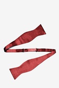 Burgundy Self-Tie Bow Tie Photo (1)