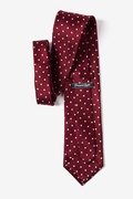 Burgundy with White Dots Extra Long Tie Photo (1)