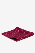 Burgundy with White Dots Pocket Square Photo (1)