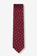 Burgundy with White Dots Tie For Boys Photo (0)