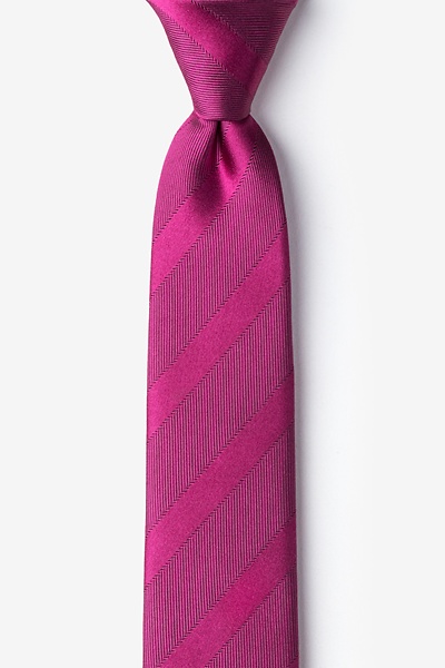 Burgundy Silk Granham Skinny Tie