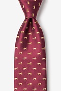 Hold Your Horses Burgundy Tie Photo (0)