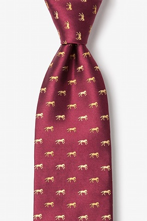 Hold Your Horses Burgundy Tie