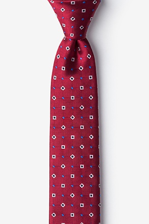Hoste Burgundy Skinny Tie