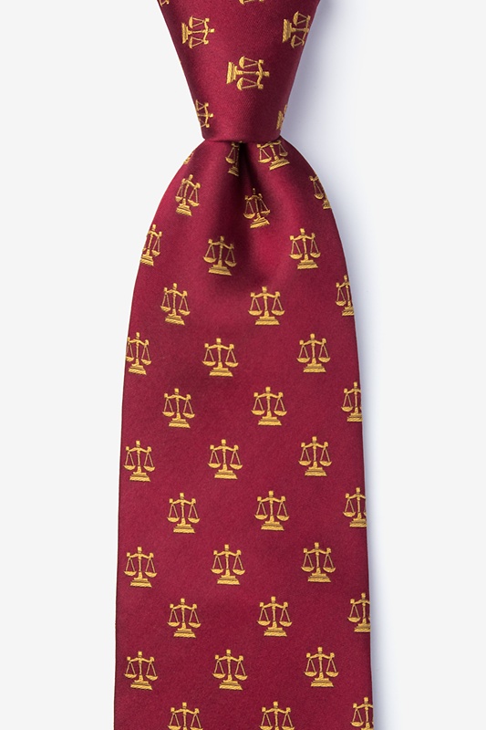 Justice Scales Tie Lawyer Tie