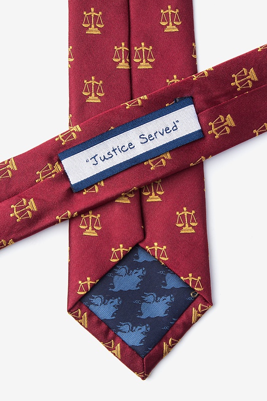 Burgundy Justice Served Skinny Tie Lawyer Skinny Tie