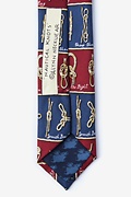 Nautical Knots Burgundy Skinny Tie Photo (2)