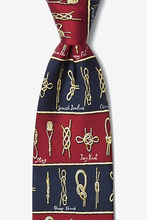 Nautical Knots Burgundy Tie