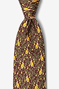 Partridge In A Pear Tree Burgundy Tie Photo (0)