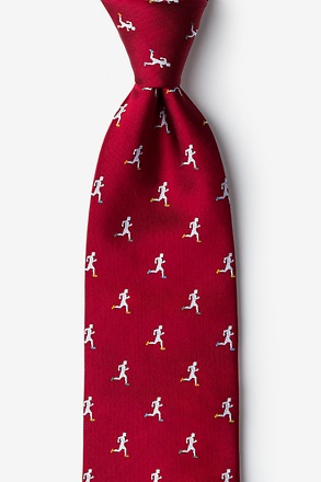 Runner's High Burgundy Tie