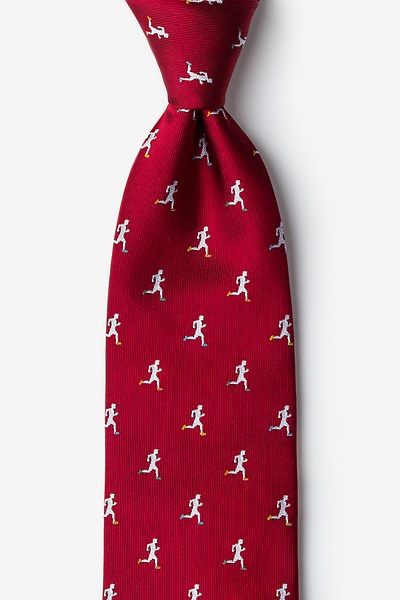 Burgundy Silk Runner's High Tie