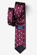 Snowman Print Burgundy Extra Long Tie Photo (2)