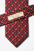 The Buck Starts Here Burgundy Tie Photo (3)