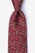 Under the Mistletoe Burgundy Tie Photo (0)