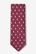 Whiskey & Stogies Burgundy Extra Long Tie Photo (1)