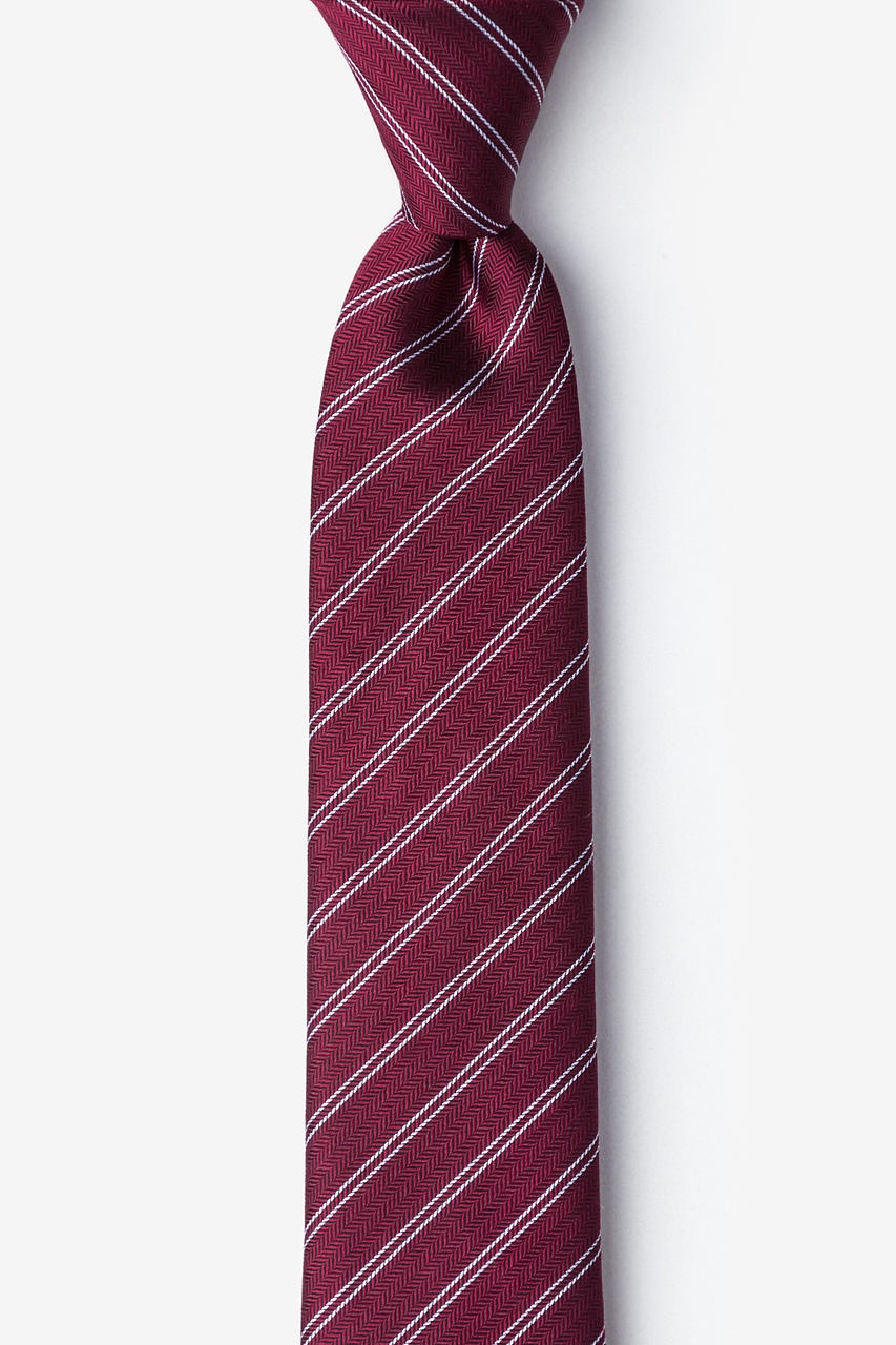 burgundy skinny ties