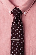 Burgundy Bucharest Paisley Tie Photo (3)