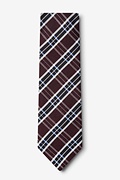 Burgundy Vienna Plaid Tie Photo (1)