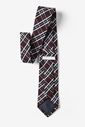 Burgundy Vienna Plaid Tie Photo (2)