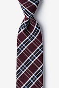 Burgundy Vienna Plaid Tie Photo (0)