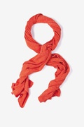 Mens Heathered Solid Burnt Orange Knit Scarf Photo (3)
