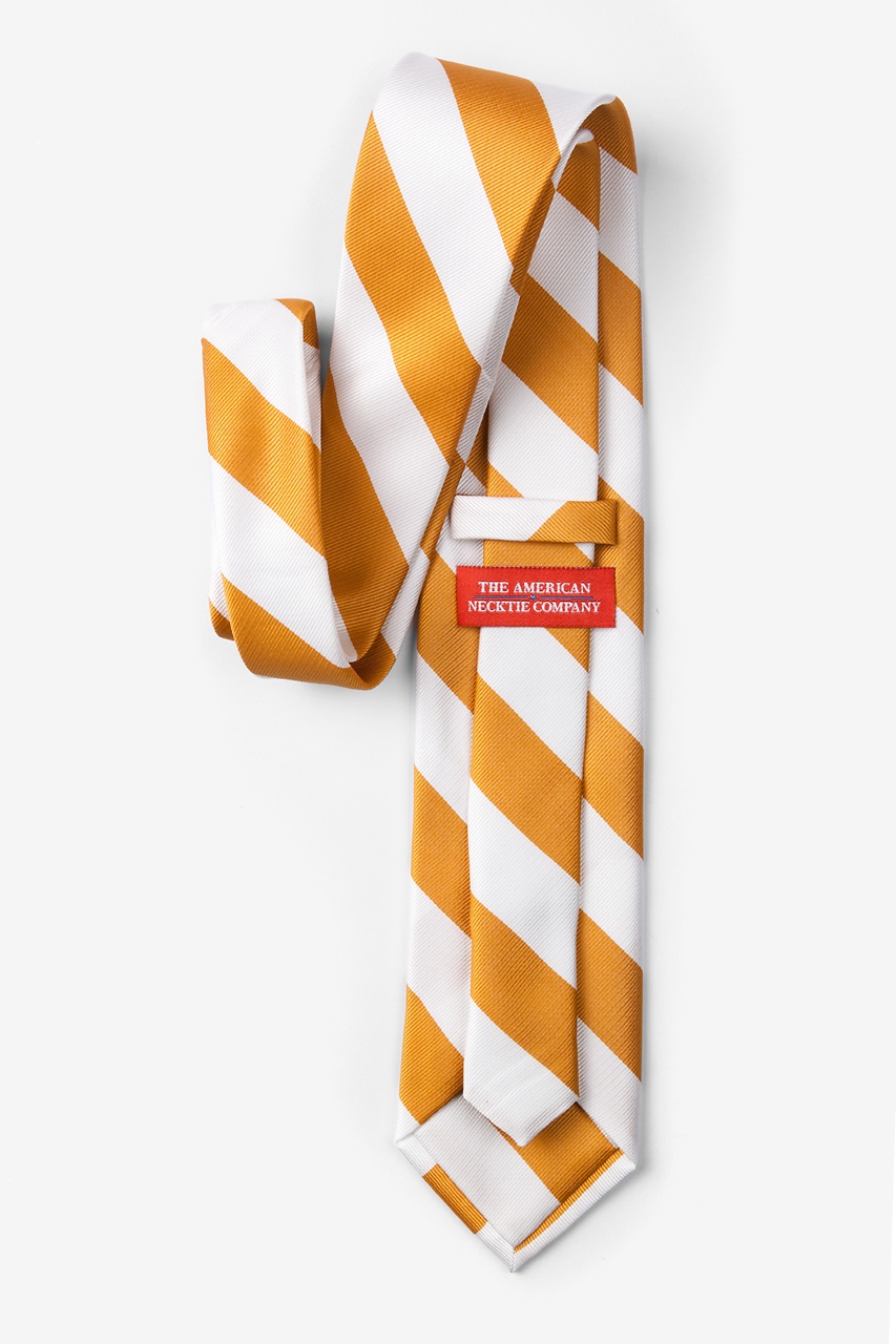Burnt Orange & White Stripe Extra Long Tie Photo (1)