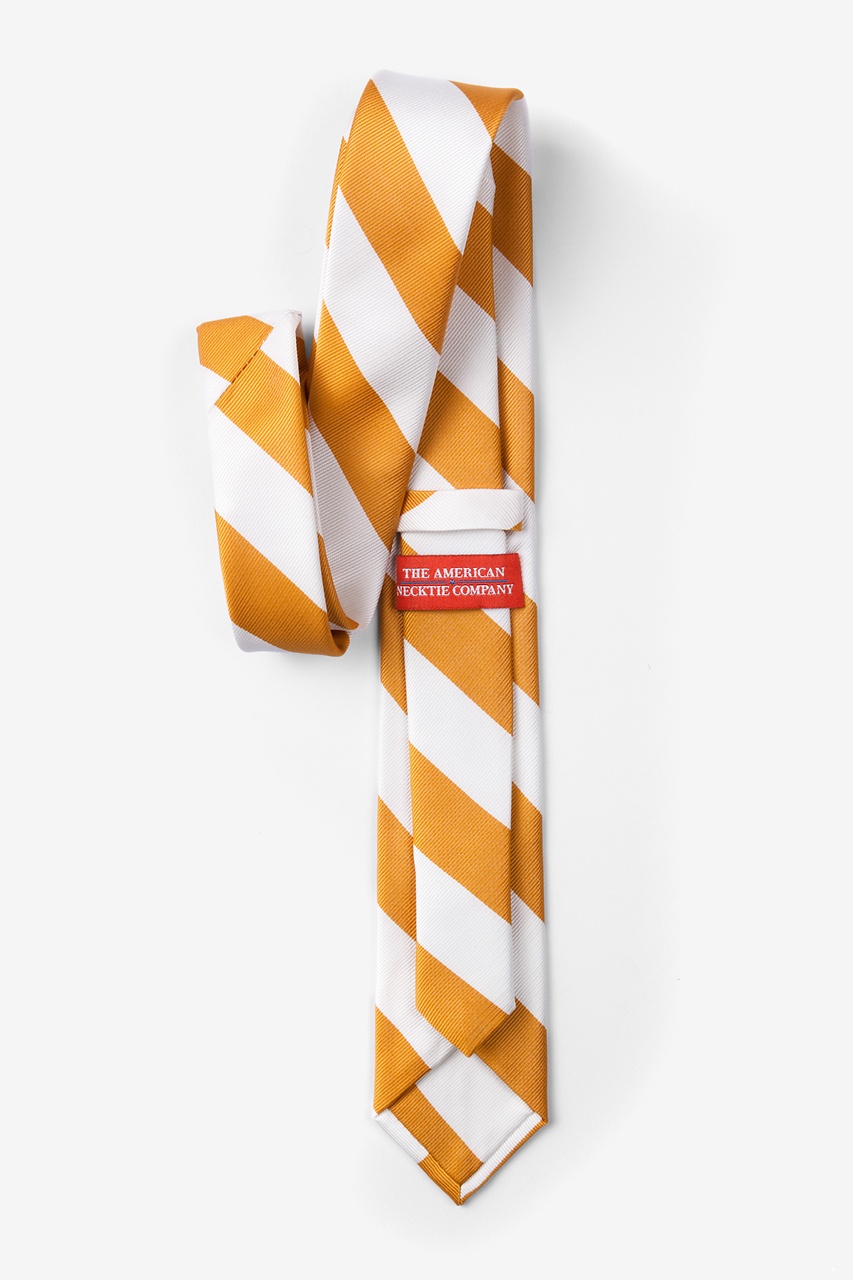 Burnt Orange & White Stripe Tie For Boys Photo (1)