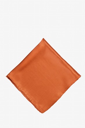 _Burnt Orange Pocket Square_
