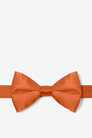 Burnt Orange Pre-Tied Bow Tie