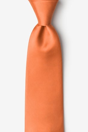 Burnt Orange Tie For Boys