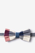 Thatcher Check Candy Apple Red Pre-Tied Bow Tie Photo (0)