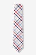Winston Check Candy Apple Red Skinny Tie Photo (0)