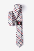Winston Check Candy Apple Red Skinny Tie Photo (1)