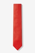 Candy Apple Red Stafford Faux Leather Skinny Tie Photo (1)