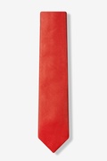Candy Apple Red Stafford Faux Leather Skinny Tie Photo (1)