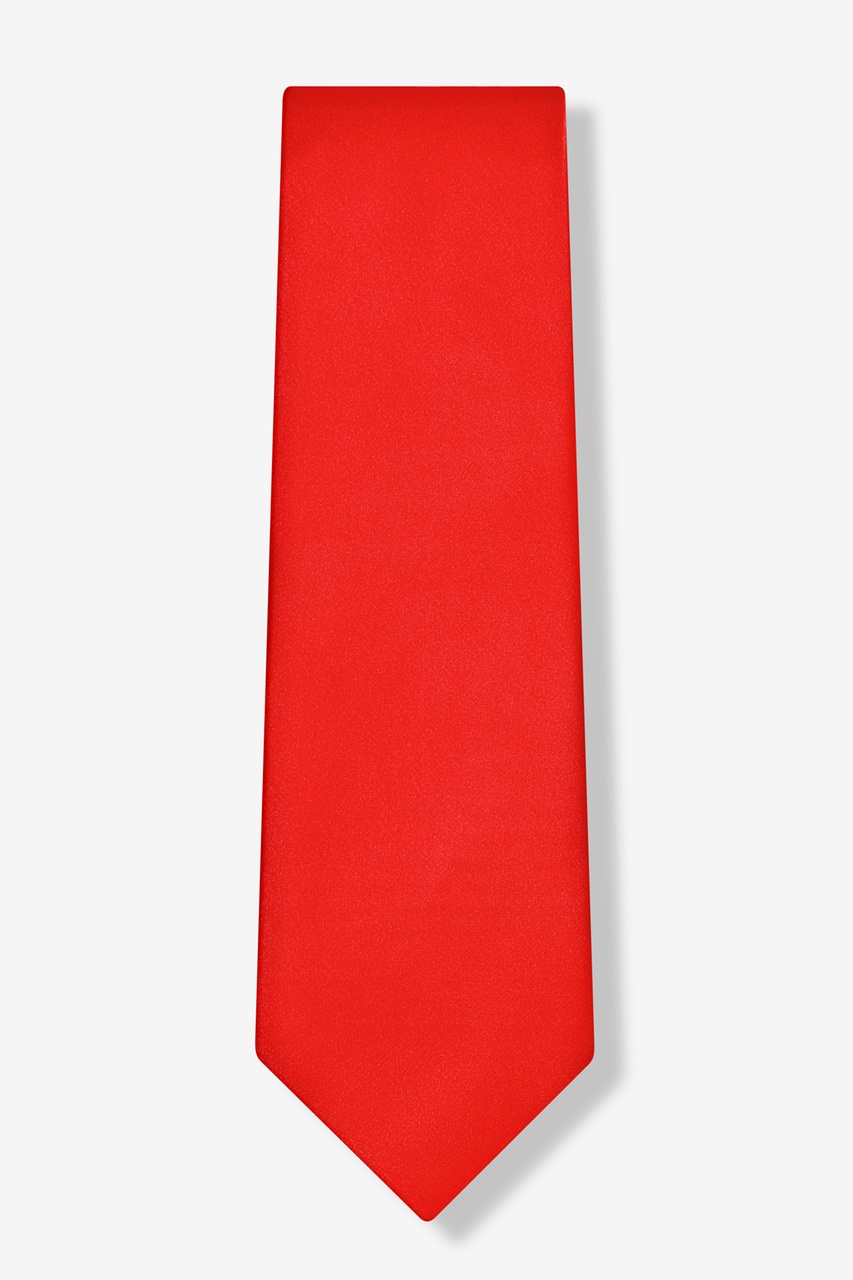 Candy Apple Red Silk Extra Long Tie | Ties.com