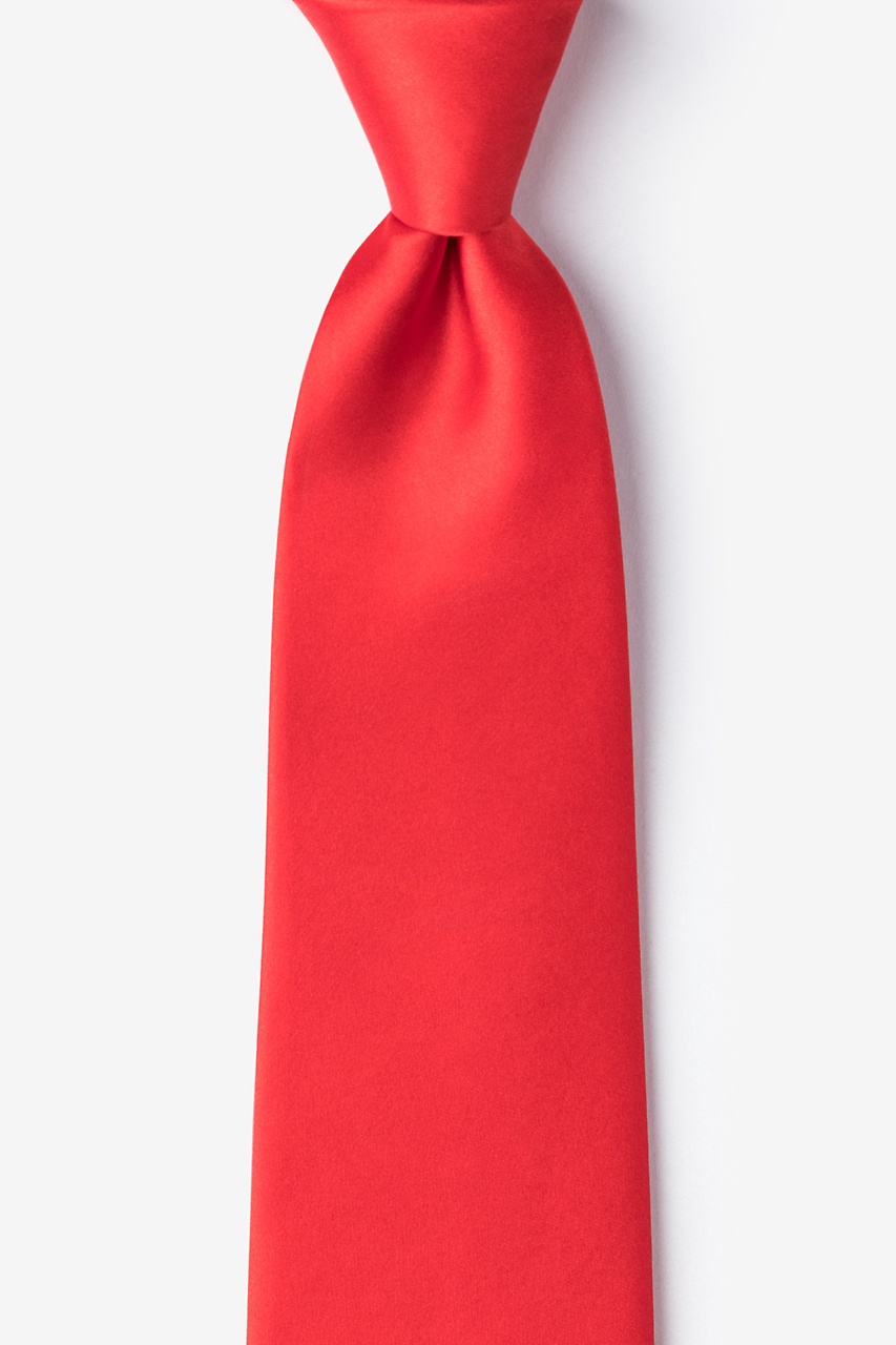 red silk tie