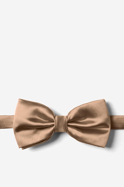 Cappuccino Microfiber Cappuccino Pre-Tied Bow Tie