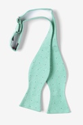 Celadon Warner Cotton Polka Dots Self-Tie Bow Tie Photo (1)