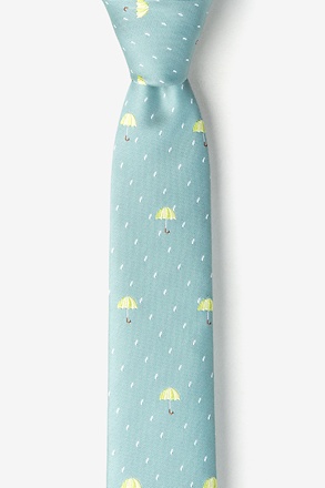 _Umbrellas Celadon Skinny Tie_